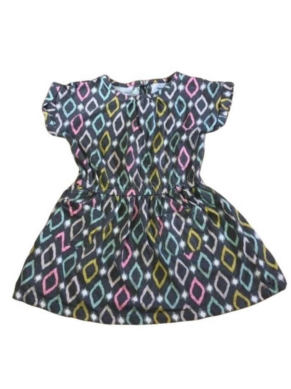 Carters Girls Multicolor Diamond Pattern Dress Size 4T